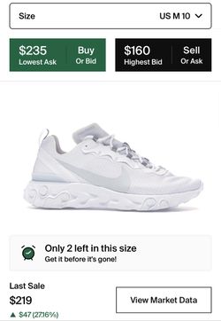 Nike React SE 55 White Size 10