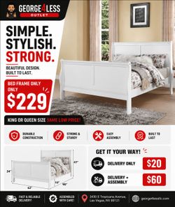 King, Queen, full or twin (same price !!)