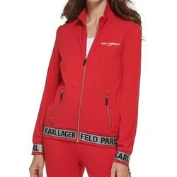 Karl Lagerfeld Zip up Red Logo Top !!!! 