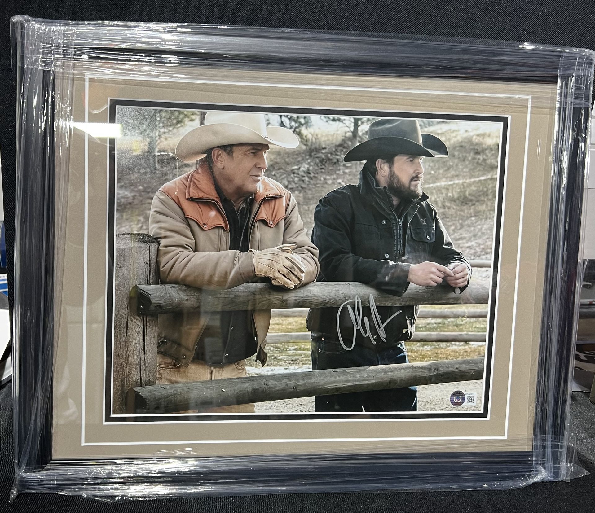 Framed Cole Hauser RIP WHEELER Autographed Signed YELLOWSTONE 11x14 Photo Beckett BAS