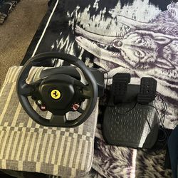Xbox 360 steering wheel & pedals