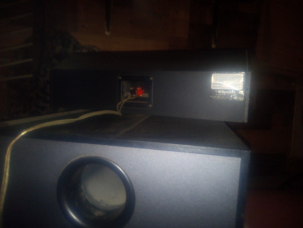 Klipsch 250 Watt Sub With Klipsch Center Piece 100 Watt Rms