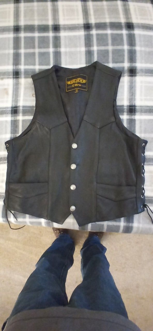 Man's Leather Vest Size 46