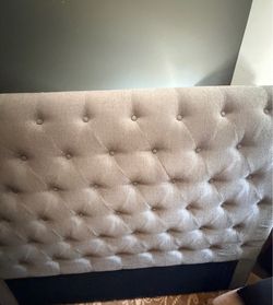 Fabric head queen headboard
