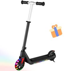 SANOPY 120W Electric Scooter for Kids , 6+ Boys and Girls Safe Kick Scooter, up to 8 MPH, 80 Mins Ride Time, Adjustable Speed & Height, Colorful Light