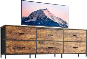 Huuger 63 Inch Long Dresser for Bedroom, Wide TV Stand for 55, 65, 70 Inch TV