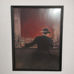 "Cigar Bar" Canvas Wall Art Lounge Decor Brent Lynch Martini Man Cave Home Bar