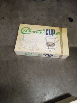 vintage glass coffee cup tea cup set
