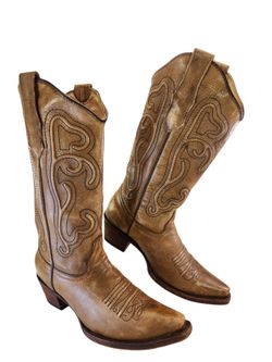 CIRCLE G X CORRAL WOMEN WESTERN COWGIRL BOOTS DISTRESSED BROWN SIZE 7.5 M