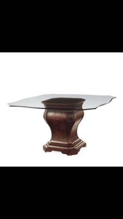 Large glass Dining Room table