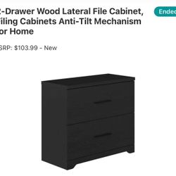 2-Drawer Wood Lateral File Cabinet, Filing Cabinets Anti-Tilt Mechanism for Home