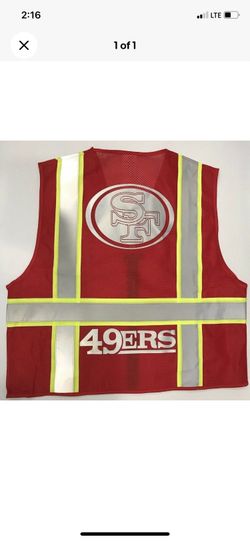 🏈🏈🦺🦺 San Francisco 49ers Safety vest PPE. RED High visibility safety Equipment Size M,L,XL 2XL