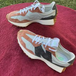 New Balance 327 Rust Brown Sneakers Running Shoes Size 10.5