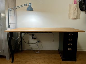 Real Wood Desk With Drawer (Long Beach)