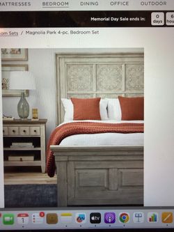 5 piece King Bedroom Set - Magnolia set from Raymour and Flanigan - like new