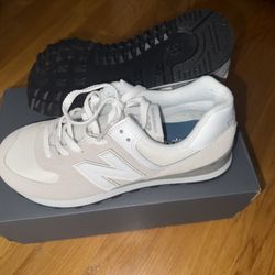 New Balance Womens 574 Grey & White