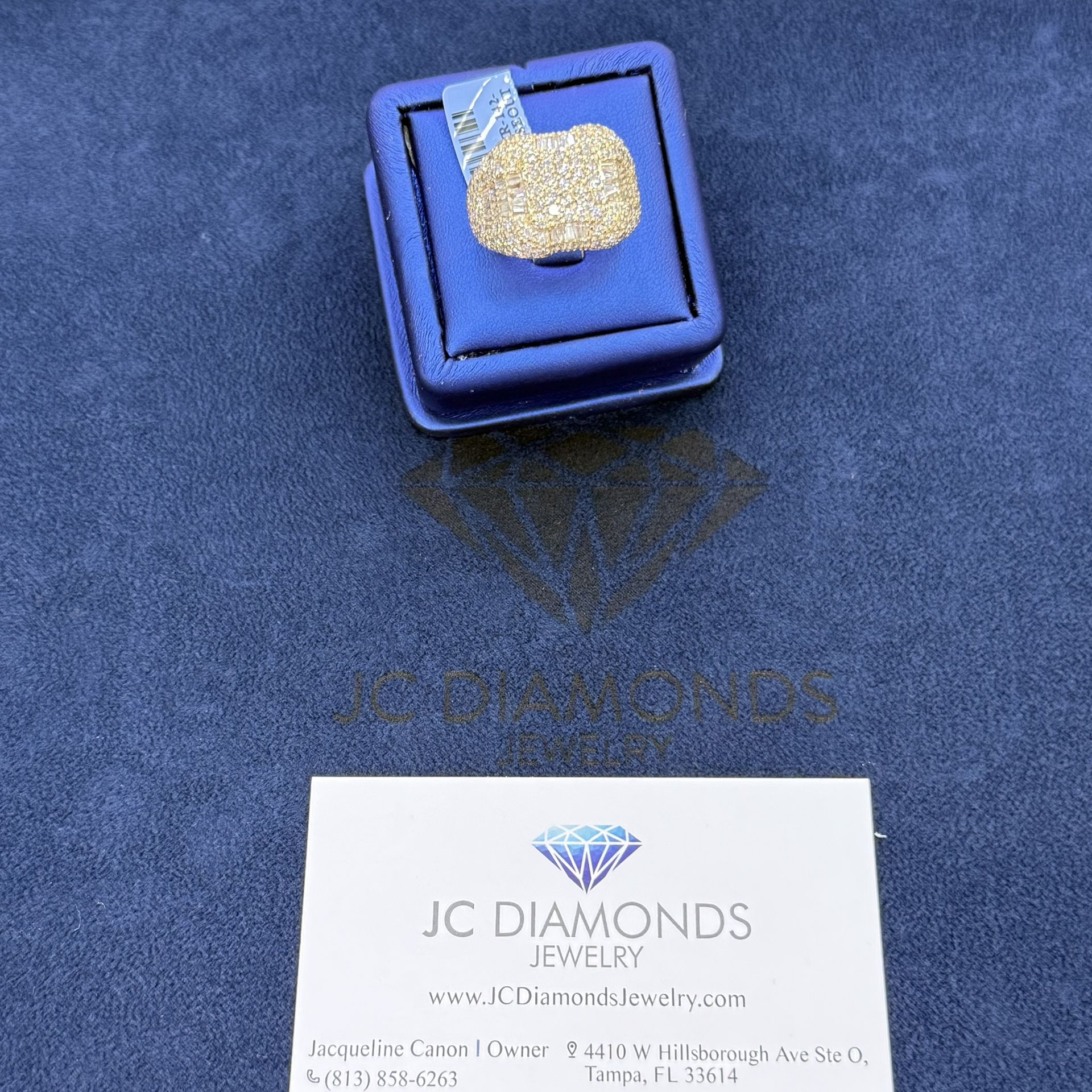Ring Men Diamonds Round And Baguett Diamonds Real Gold14k 