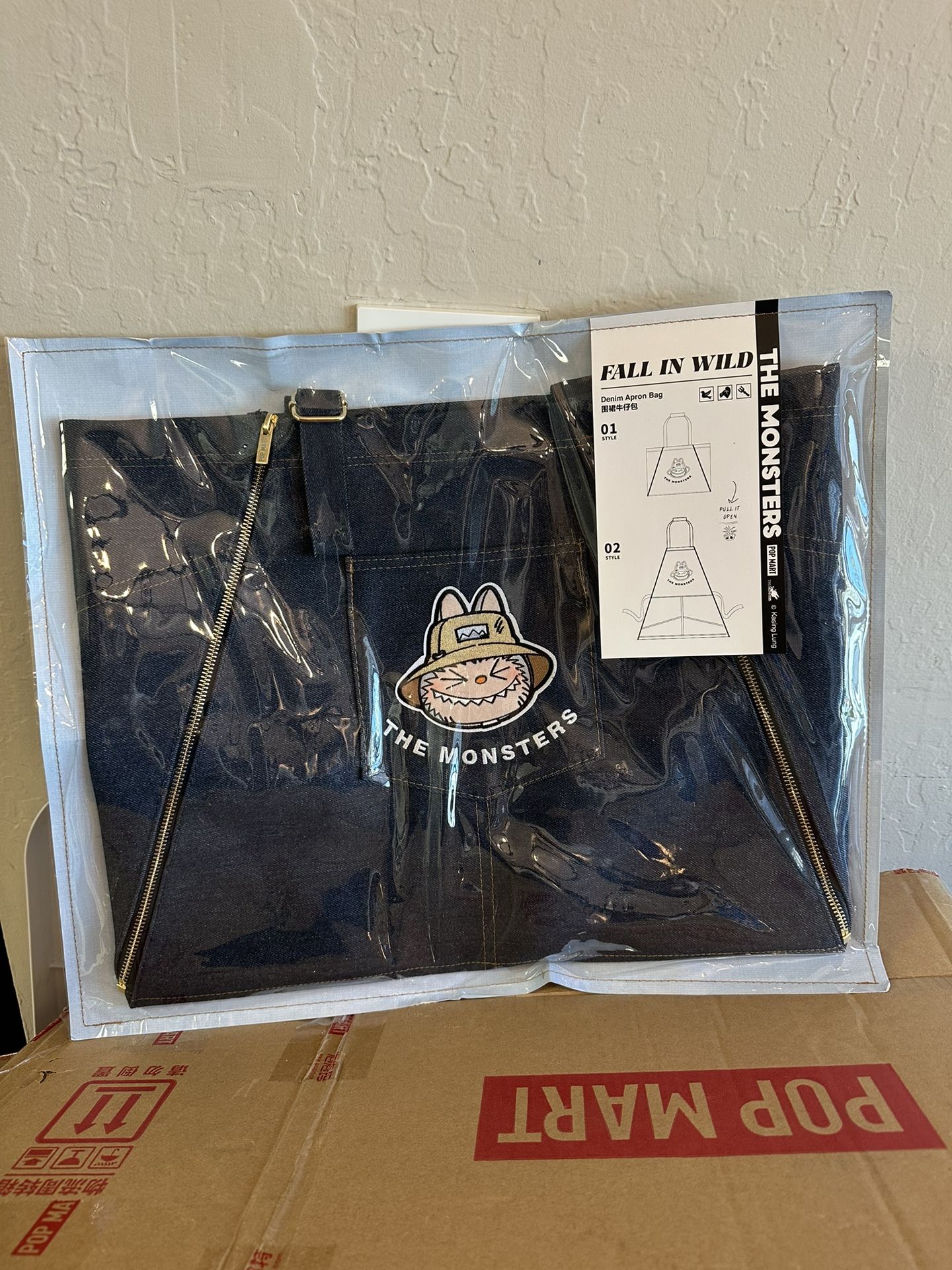 THE MONSTERS FALL IN WILD SERIES-Denim Apron Bag