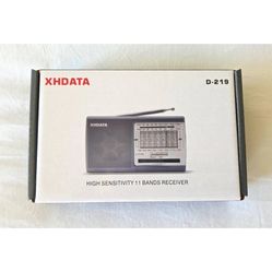 XHDATA AM FM Shortwave 11 Band Receiver Radio, Gray - New