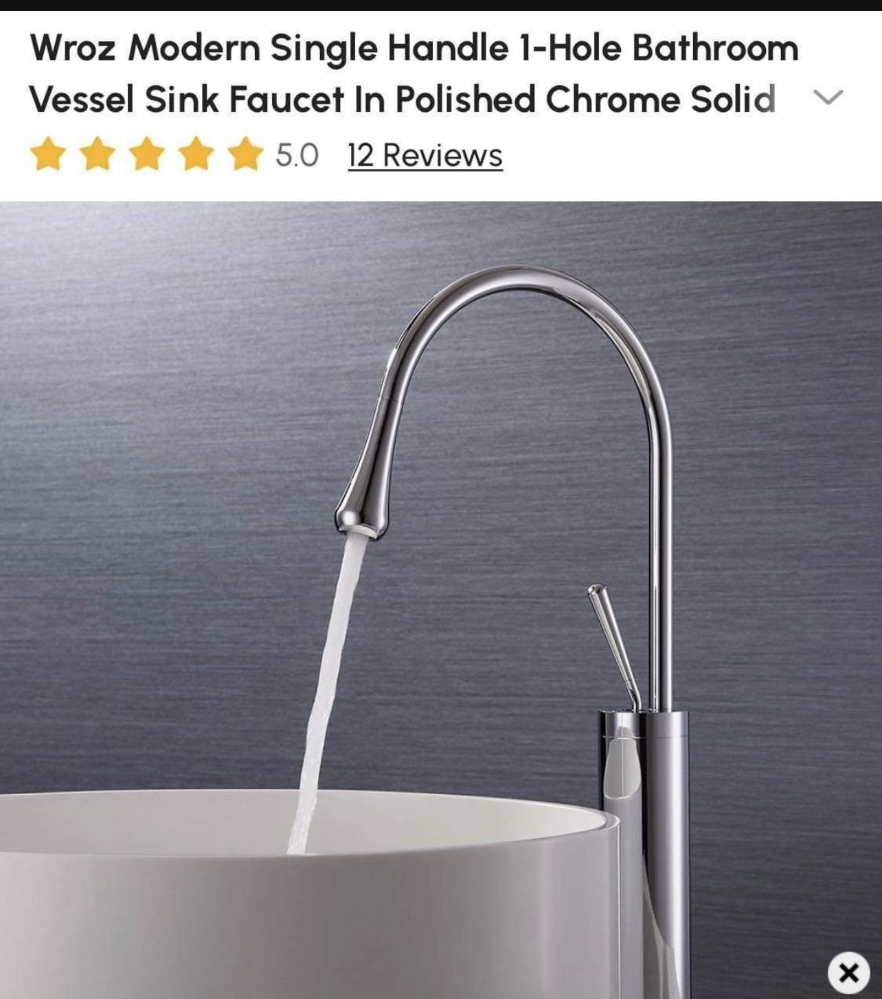 Wroz Modern Single Handle 1 Hole Bathroom Vessel Sink Faucet In Polished Chrome Solid Brass A81