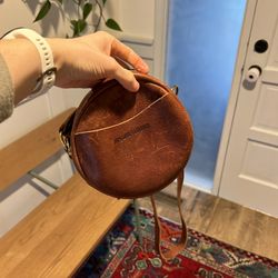 Portland leather Crossbody Circle Purse