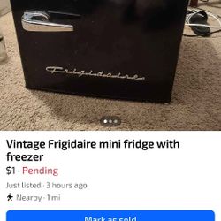 Vintage Frigidaire Mini Fridge With Freezer