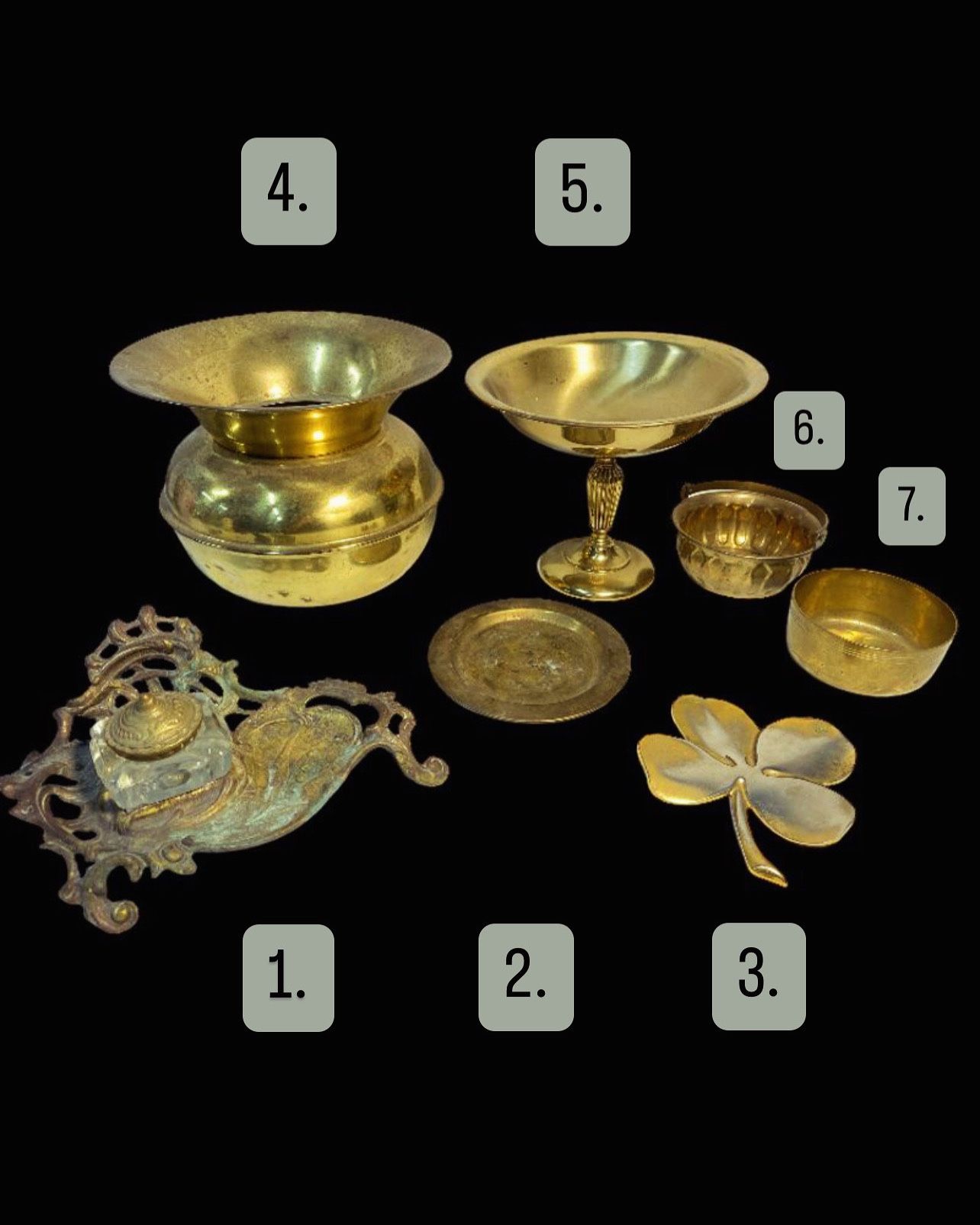 Old Brass trinket dish - Item #2 