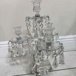 Vintage Heisey Old Williamsburg 3 light candelabra