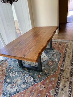 Large wooden dining room table