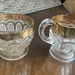 Antique Sugar & Creamer Set