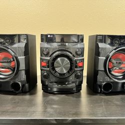 Retro Stereo - LG CM4360 230W BT Wireless, Black And Red