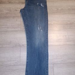 Mens American Eagle Blue Jeans Relaxed Straight Fit Size 34w 34L