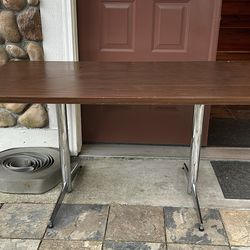 Wood & Metal Table – Sturdy & Heavy