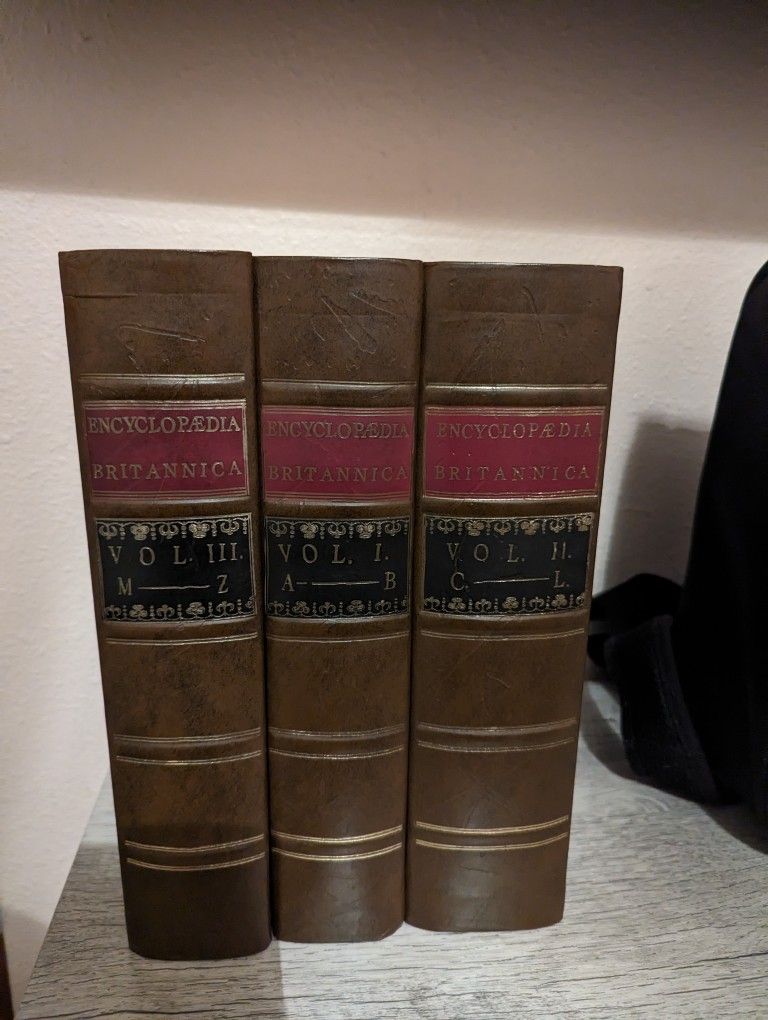 Rare Encyclopedia Britannica Facsimile First Edition (3 Volumes)