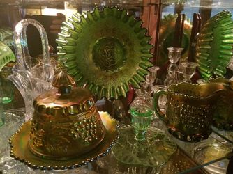 Antique & Vintage Carnival glass & glassware (various prices)