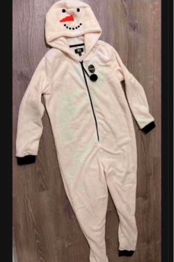 Snowman onesie adult size small brand new