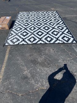 9' x 12', Plastic Straw Rug, Outdoor Patio Rugs,