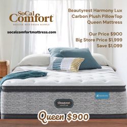 BeautyRest HARMONY LUX CARBON MEDIUM PILLOW TOP PLUSH QUEEN MATTRESS
