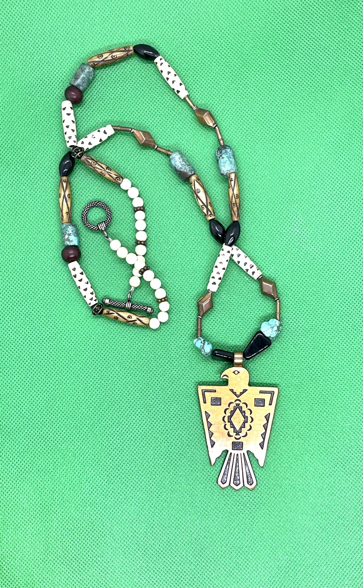 Southwestern Copper Falcon Necklace