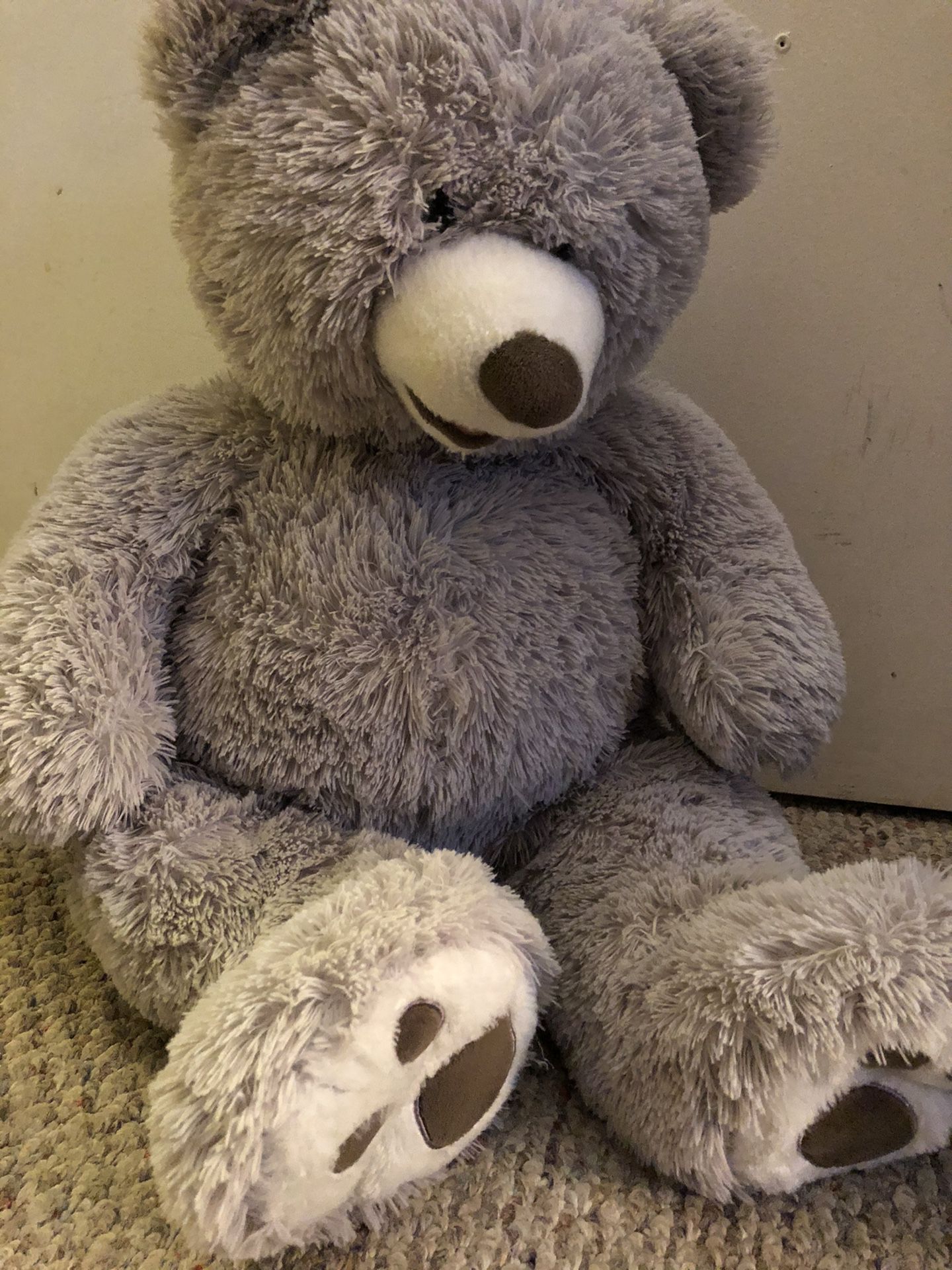 Huggable toddler-sized plush bear
