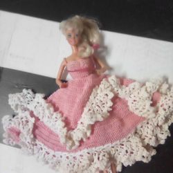 Barbie With Vintage Handmade Dress