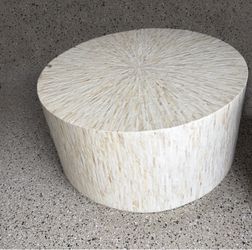 Round Mother of Pearl Mosaic Coffee Table