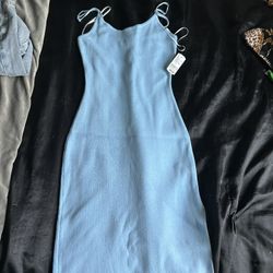light blue long dress 
