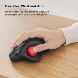 Nulea M501 Wireless Trackball Mouse, Rechargeable