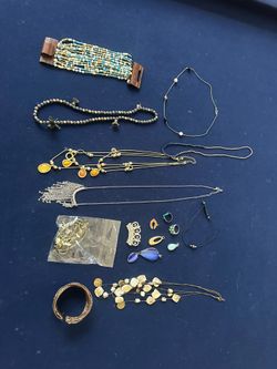 Jewelry bundle with some 925 silver- rings necklaces bracelets Gems Shells tourqoise