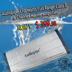 Amplificador Marino Audiopipe De 6 Ch. Marine Amplifier Audiopipe 6 Ch.