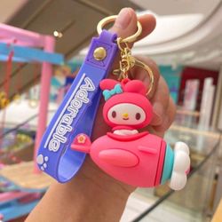 Adorable Melody From Hello Kitty & Friends In An Airplain Keychain.