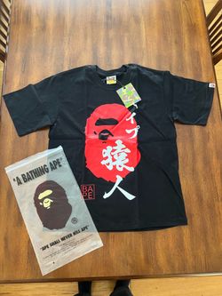 BAPE Red and black T shirt Size MEDIUM