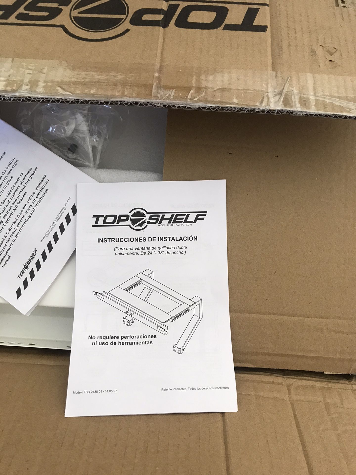 Top Shelf AC bracket support