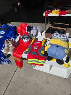 Kids Costume Lot with Minion Plush Backpack